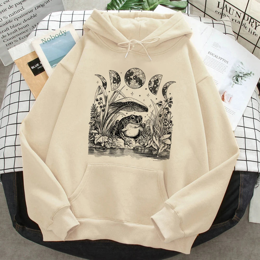 Mushroom hoodies women 90s 2023 anime aesthetic sweater Hooded Shirt women Winter Pullover
