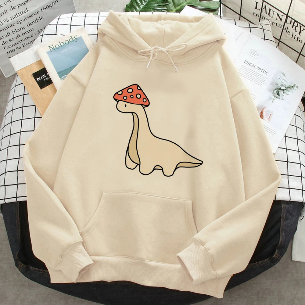 Mushroom hoodies women 90s 2023 anime aesthetic sweater Hooded Shirt women Winter Pullover