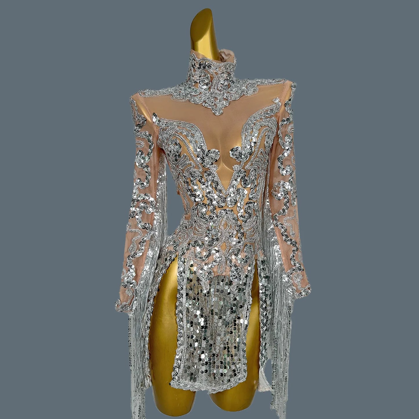 Sparkly Sequins Mini Dress Summer Women Sexy Embellished Sequins Bodycon Dresses Mirror Glitter Party Evening Dress Liaorao